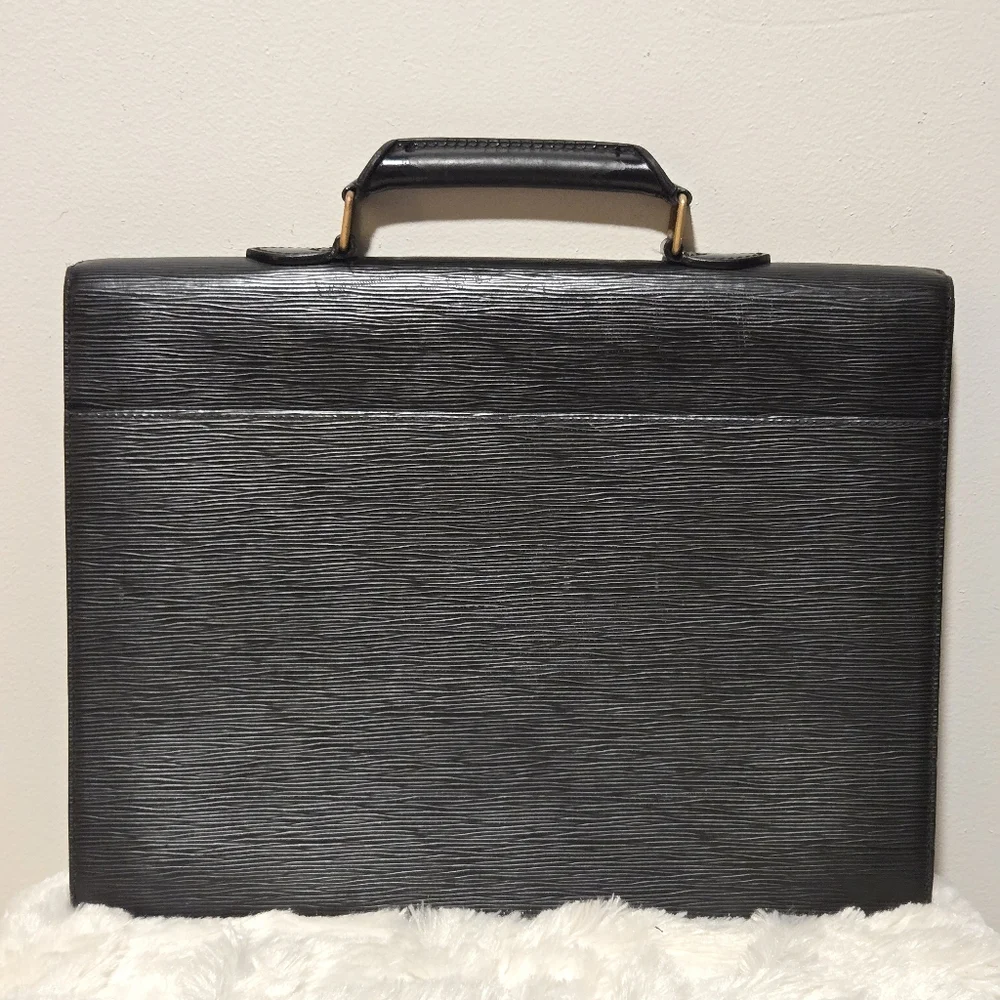 Louis Vuitton Serviette Ambassadeur Briefcase in Black Epi Leather SR0012